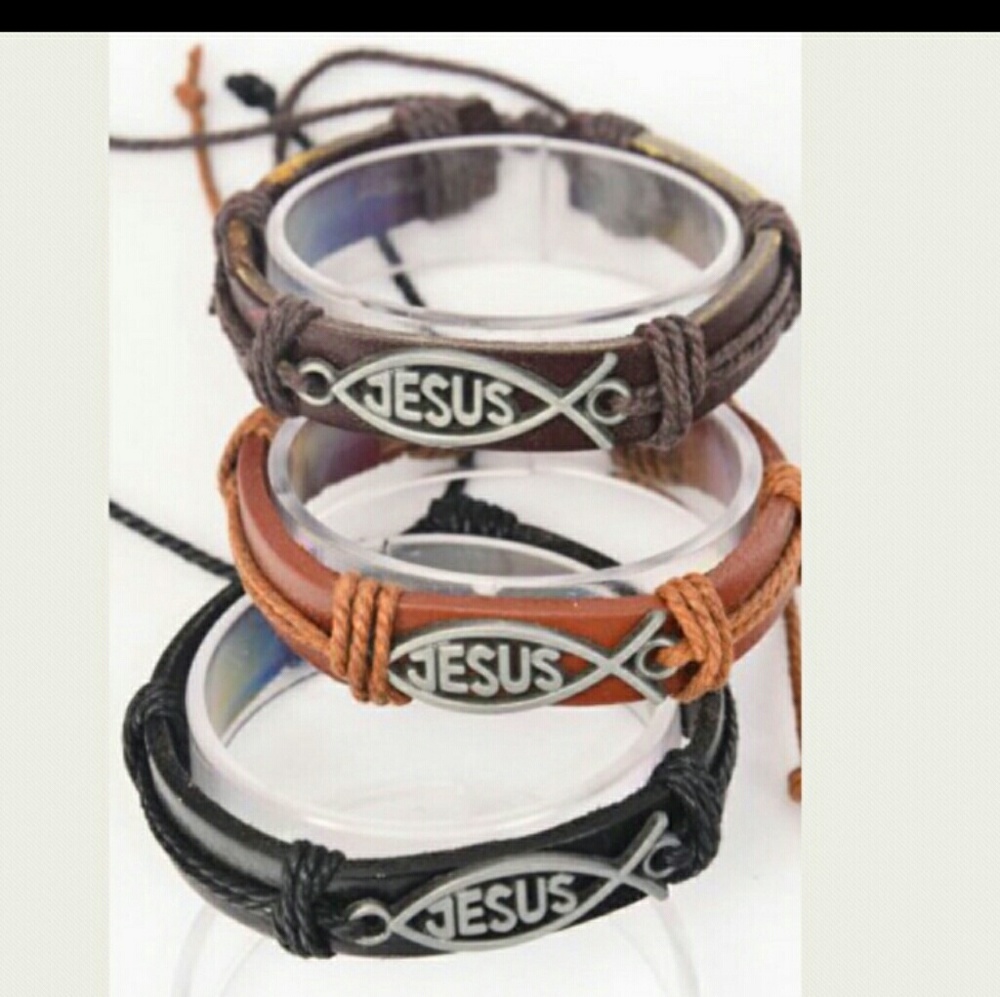 Jesus leather bracelets